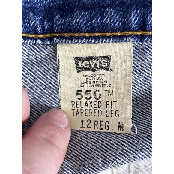 Levis 550‎ Tapered Leg Jeans Womens Size 12 Reg Relaxed Fit Vintage - Picture 9 of 13
